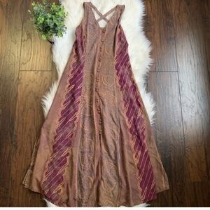 Ganesh Imports batik bohemian maxi dress with snail print altered boho hippie